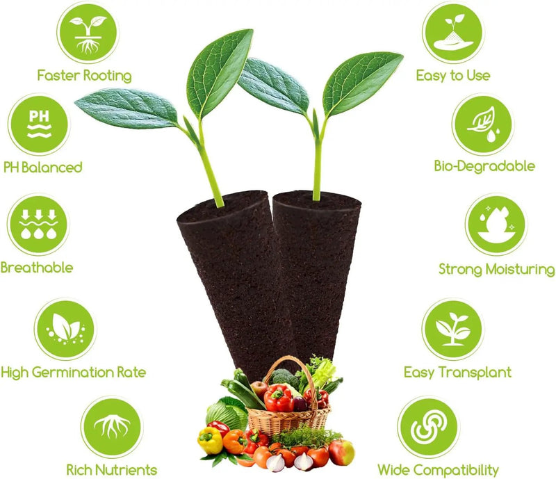 Hydroponic Grow Sponges Replacement Root Growth Seed Starter Pods for Indoor Garden Systems, Fit for Aerogarden and More, 50 Pack by GreenHaven Gardens