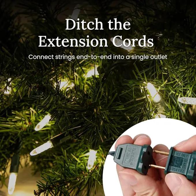 Pro Christmas M5 LED Holiday Lights - 70 Bulbs, 23.3ft - Professional Grade Indoor Outdoor Diamond Cut Sparkle Light Strings for Home Decorations and Christmas Trees - Red by GreenHaven Gardens