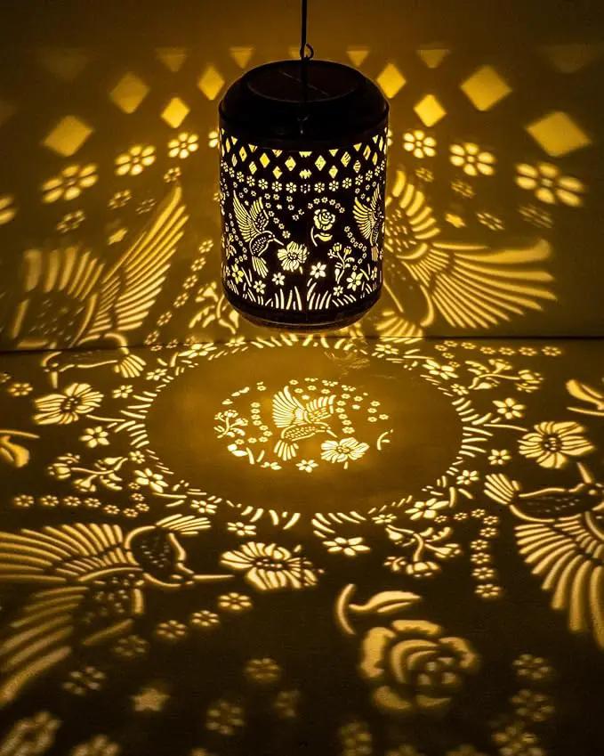Solar Lanterns Outdoor Hanging Waterproof,2Pack Hummingbird Garden Decor Gifts for Women Mom, Solar Lights Metal Fall Decoration Outside for Yard, Patio,Garden,Backyard,Porch by GreenHaven Gardens