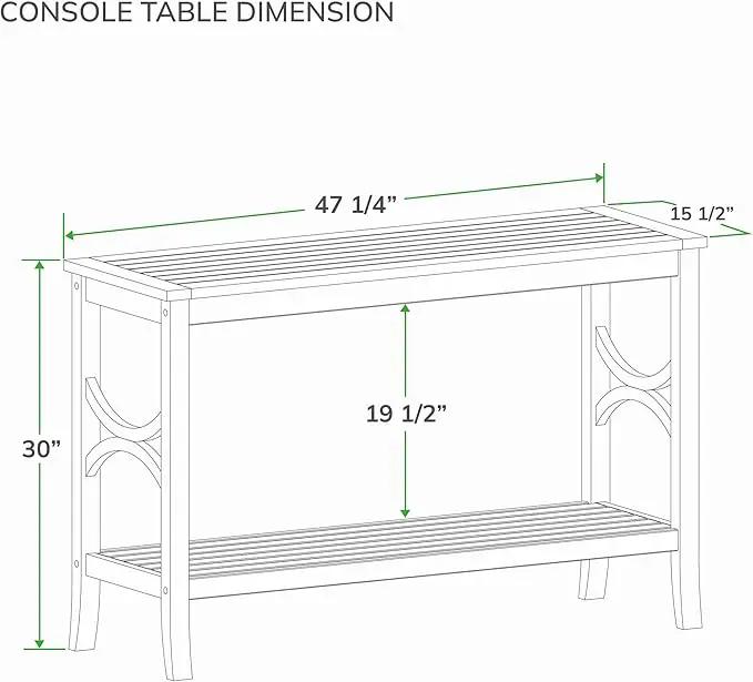 Cambridge Casual Chester Teak Wood Outdoor Console Table – Durable Accent Table for Patio, Deck, Porch and Garden - Perfect for Displaying Plants, Décor, Beverage and Other Outdoor Essential by GreenHaven Gardens