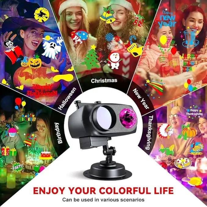 Decorative Lighting Projectors Outdoor, Chirstmas LED Projection Lamp with Remote Control & Timer Function for Xmas Holiday Party Garden Patio Decoration by GreenHaven Gardens