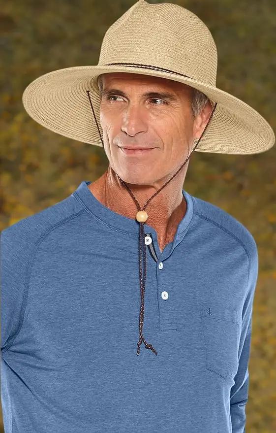 Coolibar UPF 50+ Men's Beach Comber Sun Hat - Sun Protective by GreenHaven Gardens