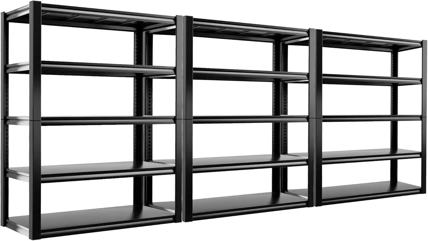 REIBII Storage Shelves Heavy Duty Garage Shelving 72" Adjustable Metal Shelves for Storage 5 Tier Garage Shelf Heavy Duty 2500LBS Basement Kitchen Pantry Shelf, 3 Pack by GreenHaven Gardens