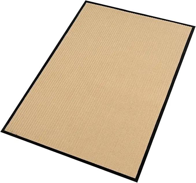 fani Heavy Duty Large Outdoor Indoor Entrance Black Doormat Waterproof Low Profile Entrance Rug Front Door Mat Patio Anti-Skid Rubber Back, 48x72 inch (Beige) by GreenHaven Gardens