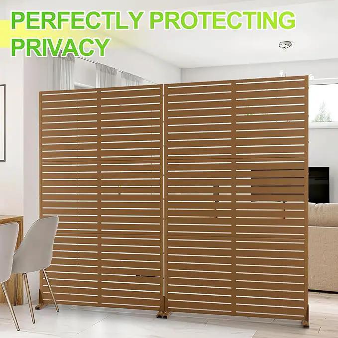 Outdoor Privacy Screen,72" H×47" W Metal Privacy Screen, Freestanding Privacy Fence Panels for Patio by GreenHaven Gardens