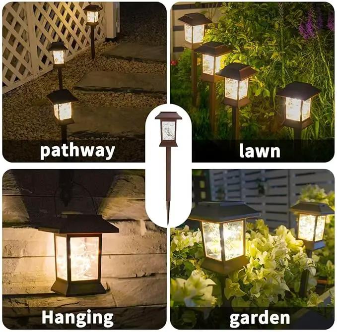 Solar Pathway Lights Outdoor Waterproof IP65, Solar Lights Outdoor with Hook 6PK, Upgraded 1000mAH Battery, Up to 12Hrs, Auto On/Off, Garden Lights Decor for Yard, Driveway, Walkway (LED) by GreenHaven Gardens