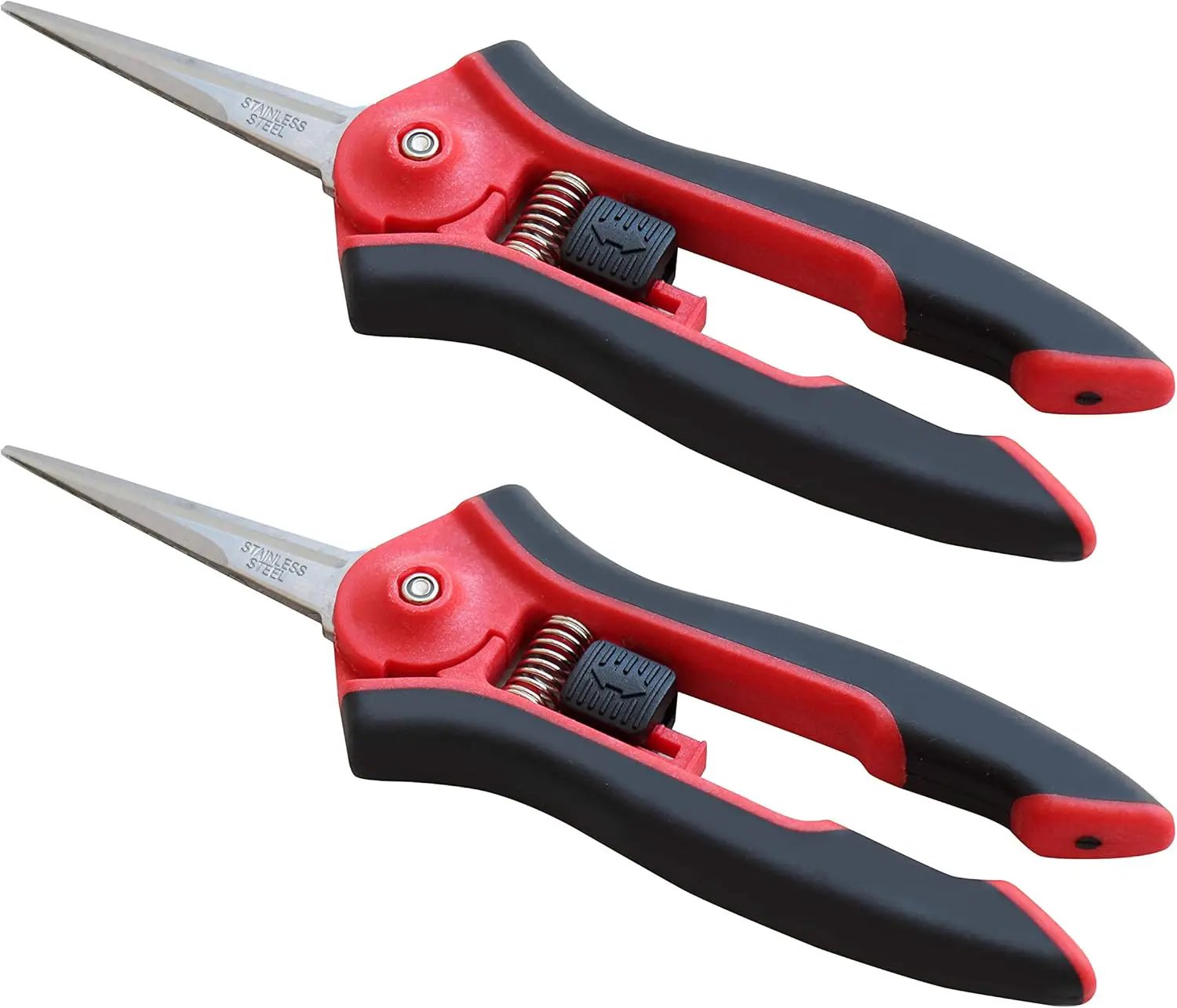 TABOR TOOLS 2-Pack Micro-Tip Pruners with Straight Blades and Fine Tip, Florist Scissors, Garden Snips with Stainless-Steel Non-Stick Precision Blades (2 Pack) (K27A) by GreenHaven Gardens