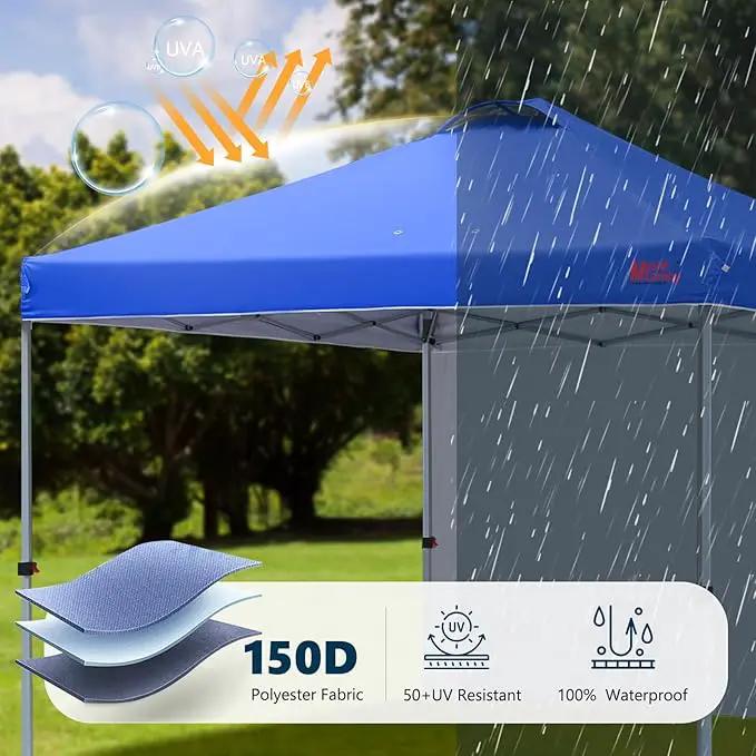 MASTERCANOPY Durable Pop-up Canopy Tent with 1 Sidewall (6.6'x6.6',Blue) by GreenHaven Gardens