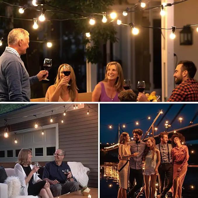 Meconard Shatterproof LED S14 Replacement Light Bulbs,E26 Medium Screw Base, Vintage Edison Bulbs Equivalent to 11 Watt, Fits for Commercial Outdoor Patio String Lights, 2200K Warm White, 15 Pack by GreenHaven Gardens