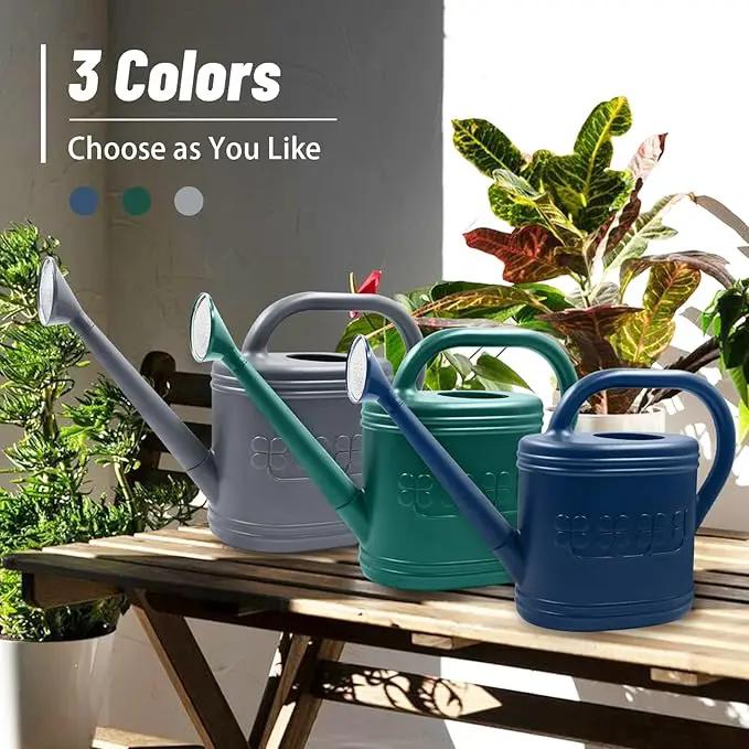 2 Gallon Watering Can, Outdoor Watering Can for Plants, Garden Water Can with Removable Long Spout and Stainless Steel Sprinkler Head, Large Water Can for Greenhouse (Dark Blue, 2 Gallon) by GreenHaven Gardens