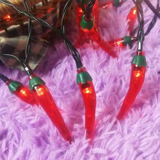 Solar Red Chili String Lights, 200 LED Chili Shape Fairy String Lights Solar Operated String Lights for Wedding, Chinese New Year,Spring Festival,Party Decoration,Christmas by GreenHaven Gardens