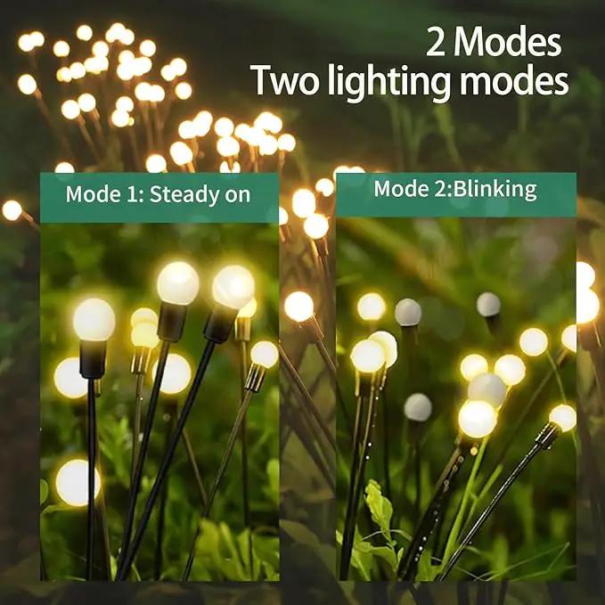 Solar Garden Lights - 6 Pack 60 LED, Waterproof Outdoor Decor for Yard, Patio & Garden (Warm White) by GreenHaven Gardens