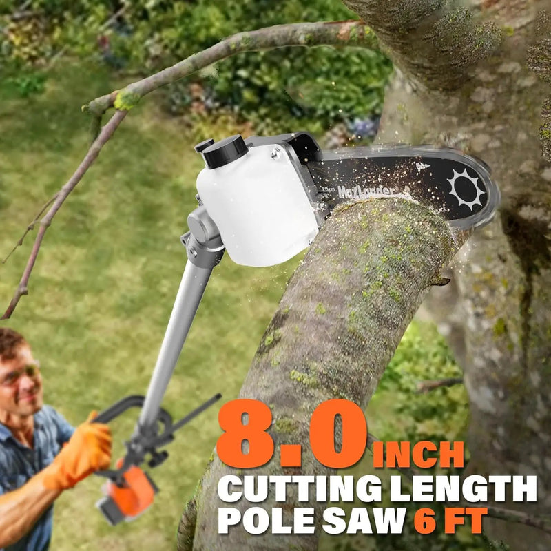 MAXLANDER 40V Hedge Trimmer, Weed Wacker Cordless, 8" Electric Pole Saw and Brush Cutter Blade, 4-in-1 Multi Garden Tools with 2 * 20V 4.0Ah Batteries and 1*Charger by GreenHaven Gardens