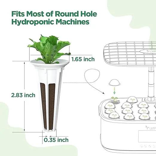 LETPOT 200 Pcs Seed Pod Kits, Replacement Root Growth Sponges Seed Pods, Seed Starter Sponges Kit for Hydroponic Indoor Garden System with 100 Sponges, 100 Stickers by GreenHaven Gardens