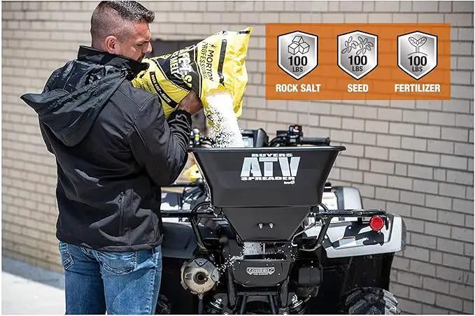 Buyers Products ATVS100 ATV All-Purpose Broadcast Spreader 100 lbs. Capacity with Rain Cover , Black by GreenHaven Gardens