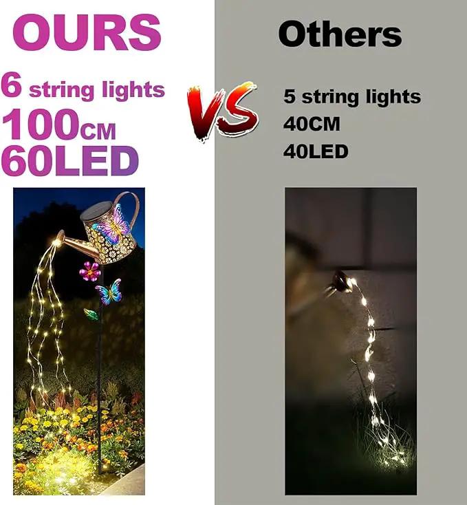 Solar Watering Can with Lights Outdoor Garden,Waterproof Garden Stake Lights Decoration for Yard Lawn Patio Pathway Front Porch Landscape Gardening Gifts for Mom Grandma Women Birthday Gift by GreenHaven Gardens