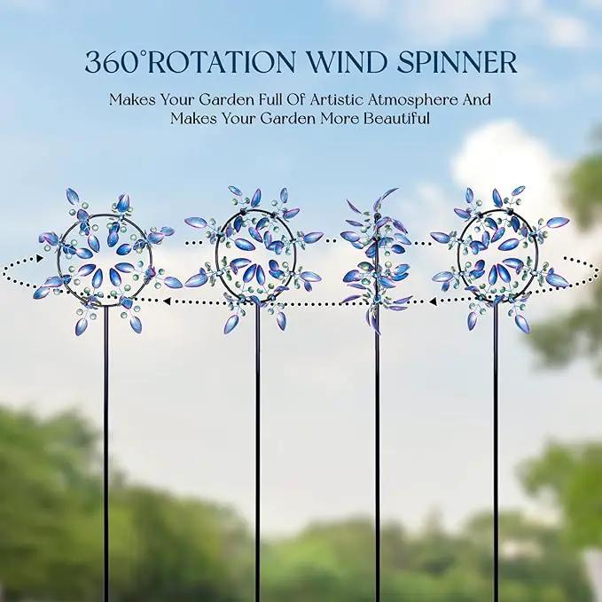 Peacock Wind Spinners Outdoor, Garden Spinners Metal Large 87 inches, Wind Sculptures for Yard Decor(87 x 30 Inches) by GreenHaven Gardens