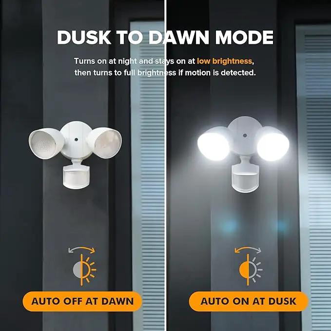 UME 2 Pack 32W 3500 Lumen LED Security Lights Motion Sensor Light Outdoor, 5000K Daylight, IP65 Waterproof, Dusk to Dawn, Motion Detector Flood Light for Garage, Yard, Porch-White by GreenHaven Gardens