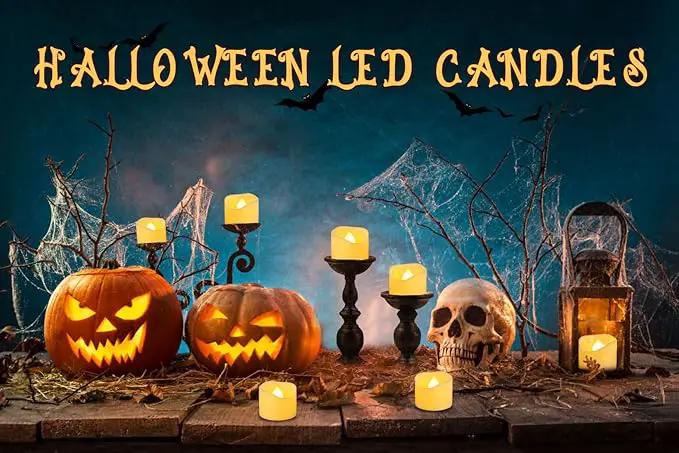 6 Flameless LED Battery Operated Tea Lights with Timer Realistic Flickering Electric Tealight Votive Candles Set Bulk Baptism Wedding Party Decorations Home Decor Centerpieces Batteries Incl. by GreenHaven Gardens