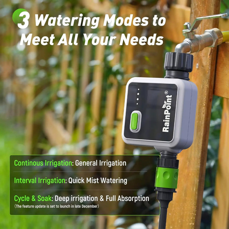 RAINPOINT 1-Zone Wireless Smart Water Timer for Garden Hose with Hub Outdoor Sprinkler Irrigation Rain Delay, APP Remote Control WiFi Valve for Faucet Automatic Schedules Lawn,Backyard,Pool by GreenHaven Gardens