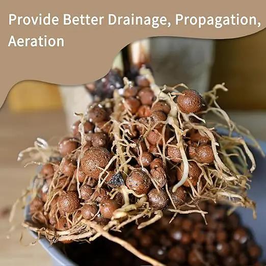 5LB Leca Clay Pebbles for Plants, Expanded Leca Balls for Indoor Plants, Orchid Potting Mix, Soil Amendment, Drainage, Easy Reusability, 4-16mm by GreenHaven Gardens