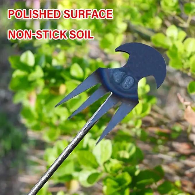 Amposei Weeding Artifact Uprooting Weeding Tool, Multifunctional Weeder, Hand Weeder Tool, Stand Up Weed Puller Tool with Handle for Garden Yard Farm Weed Removal (11in+20in, Metal) by GreenHaven Gardens