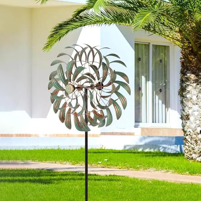 VEWOGARDEN 85” Large Metal Wind Spinners Outdoor Wind Sculpture Yard Art Kinetic Wind Spinners for Yard and Garden Patio Lawn Decor (20 * 85 inches) by GreenHaven Gardens