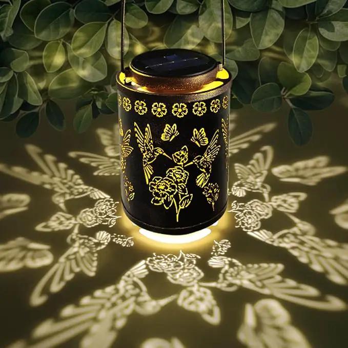 Solar Lanterns Outdoor Waterproof Hummingbird Garden Decor, Hanging Metal Lights for Yard, Patio, Fence, Porch, Pathway Decoration, Ideal Gift for Women, Mom, Grandma by GreenHaven Gardens