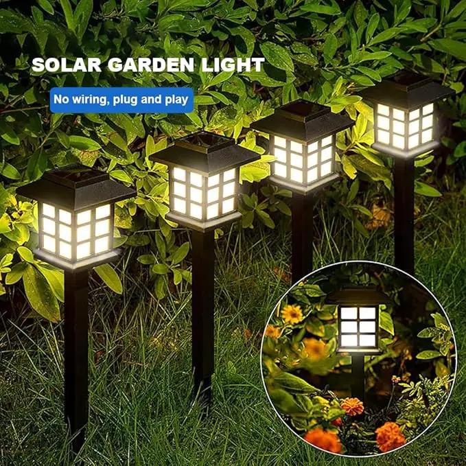 Solar Garden Outdoor Lights 12 Pack,Outdoor Landscape Lights Solar Waterproof Garden LED Lights for Pathway Patio Driveway Walkway Porch, Auto On/Off (Warm Light) by GreenHaven Gardens