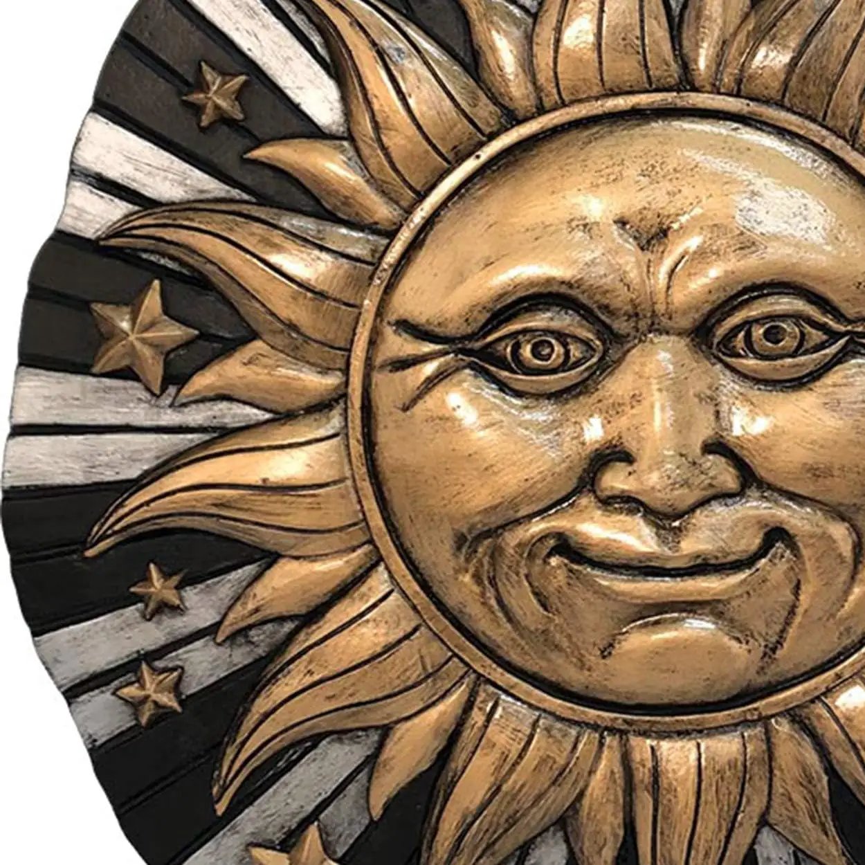 Spoontiques - Garden Décor -Sunface Stepping Stone - Decorative Stone for Garden by GreenHaven Gardens