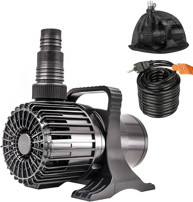 Outdoor Large 4700gph-250W 32.8FT Pond Water-fall & Kio Fish Fountain-s &Garden Pump Submersible IPX8: Long 32.8FT Cord Smart-er & Quieter Duck & Yard& Patio Ponds Pumps, 1 Barrier Pump Bag by GreenHaven Gardens