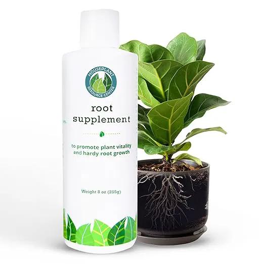 Root Supplement, Liquid Root Stimulator - for Fiddle Leaf Fig & Indoor Plants - Propagation Promoter, Root Rot Treatment - Food for Healthy Roots, Stems, & Leaves - 8 Oz by GreenHaven Gardens