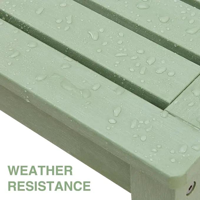 Psilvam Outdoor Bench, Two Person Poly Lumber Porch Bench, Weatherproof Garden Bench That Never Rot and Fade, All-Weather Patio Bench Suit for Garden, Porch, and Park (Green) by GreenHaven Gardens
