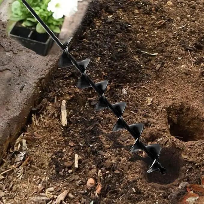 Auger Drill Bit for Planting - 3 x 24 inch Plant Auger for Cordless Drill - Bulb Planter Tool for Bulbs Planting&Holes Digging - 3/8" Hex Drive Drill by GreenHaven Gardens