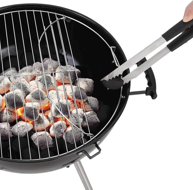 GREEN PARTY 22 inch Kettle Charcoal BBQ Grill with Wheels, Portable Charcoal Grill with Porcelain-Enameled Lid & Ash Catcher for Outdoor Cooking Barbecue Camping Picnics Tailgating by GreenHaven Gardens