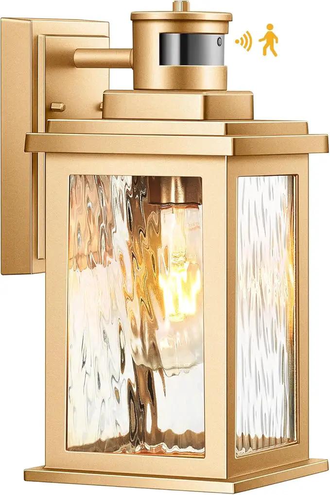 VIANIS Motion Sensor Porch Lights, Outdoor Light Fixtures Wall Mount Dusk to Dawn, Gold Waterproof Exterior Lights for House, Outdoor Wall Lights for House, Doorway, Patio, Anti-Rust by GreenHaven Gardens