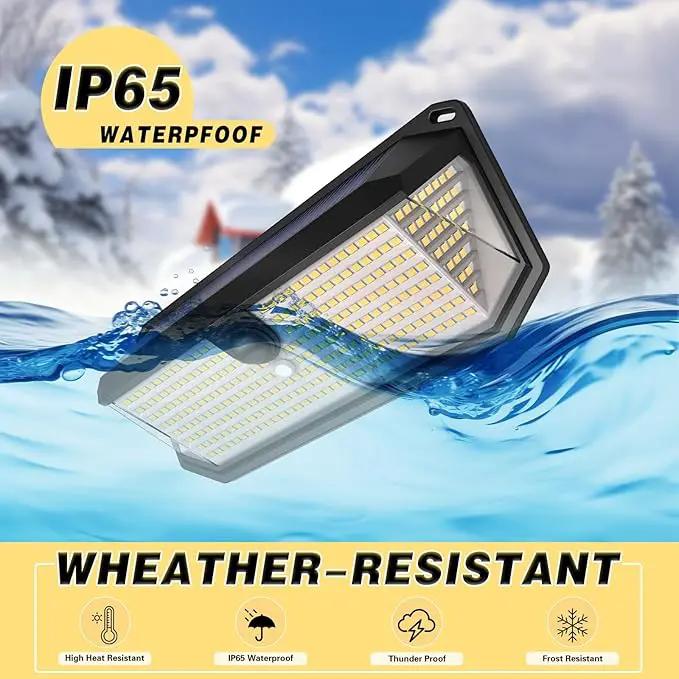 Solar Lights Outdoor, 4000LM 380 LEDs Solar Motion Lights Outdoor Waterproof, 3 Modes 270° Wide Angle Security Light for Stairways/Front Door/Garage/Deck（4 Pack） by GreenHaven Gardens