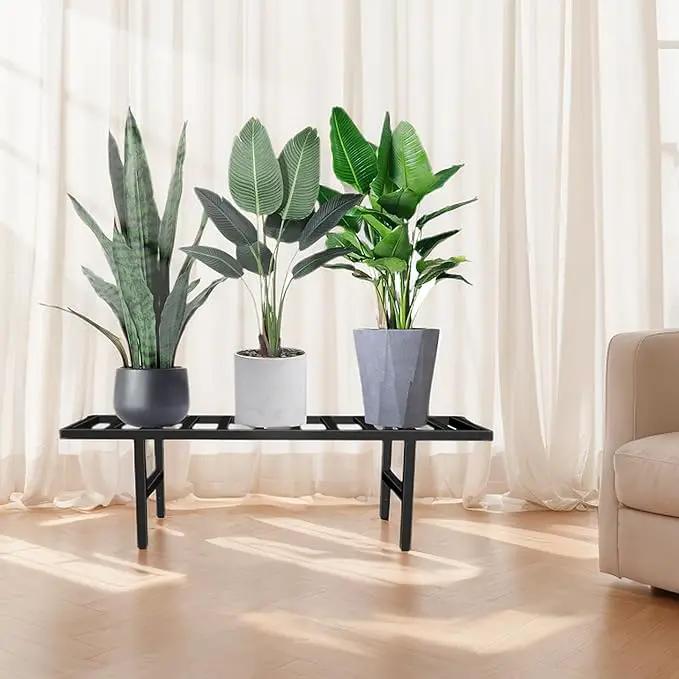 Plant Stand Indoor Outdoor, Heavy Duty Iron Pedestal Stands Metal Plant Stand for Indoor Outdoor, 1-Tier Sturdy Flower Stand Display Plant Shelf by GreenHaven Gardens