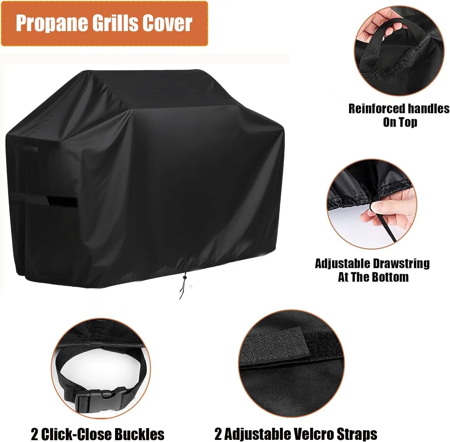 Grills Cover for Charbroil Performance Series - CB1250012P4, Extra Large Covers for 5, 6 or 7 Burner Gas Grills-72 W x 24" D x 42" H by GreenHaven Gardens