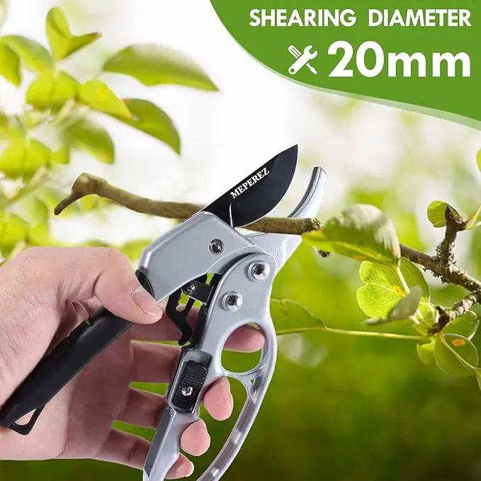 Ultra Sharp Germany Steel Pruning Shears - Cuts 3X Easier, Weak Hand Arthritis Snips, Rust-Resistant, Effortlessly 1-Inch Cut Capacity Garden Scissors, Ergonomic Handle (Black) by GreenHaven Gardens