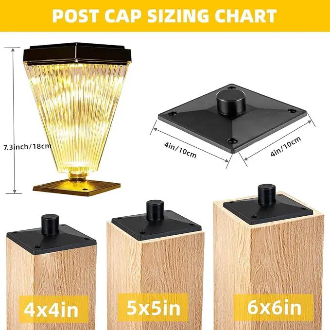 Solar Post Cap Lights 6 Pack Outdoor Waterproof Solar Fence Post Lights Sun Powered Pillar Lights Garden Decorative Yard Patio Walkway Pathway Lights by GreenHaven Gardens
