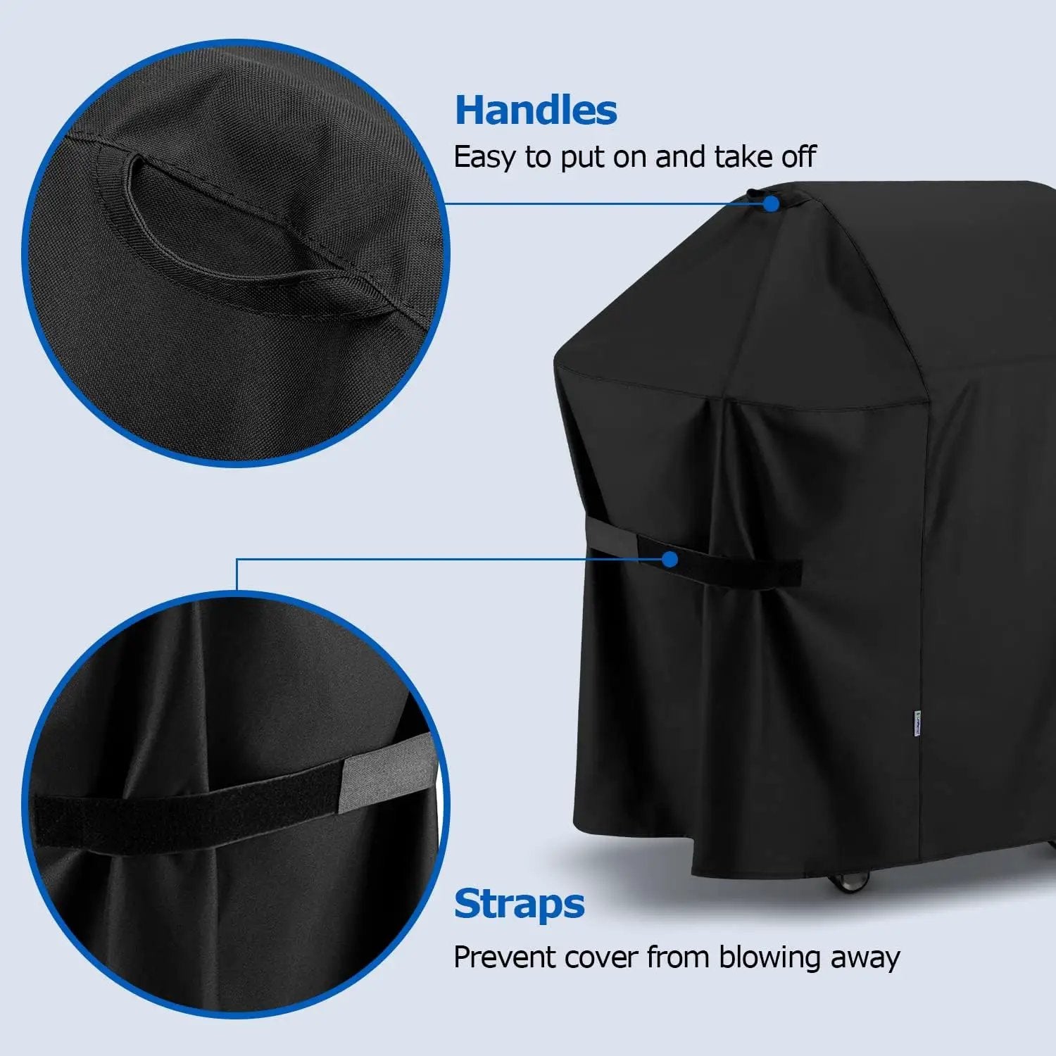 SunPatio 58 Inch Outdoor Grill Cover, Compatible for Weber Genesis II, Genesis 300 and II LX 300 Series Gas Grills, Heavy Duty Waterproof Barbecue Cover, Compared to Weber 7130, 58"W x 25"D x 44.5"H by GreenHaven Gardens