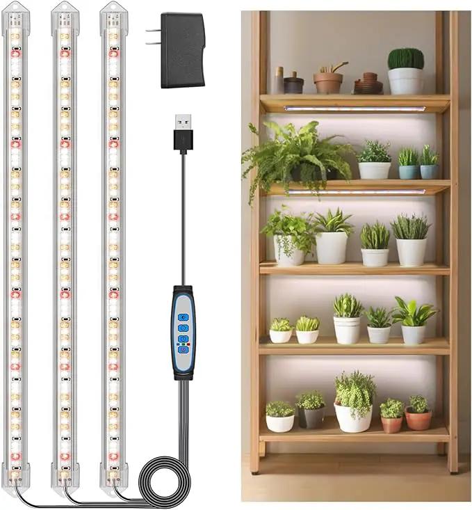 LED Grow Light Strip, 180 LEDs Grow Lights for Indoor Plants Full Spectrum 3000K/6000K/660nm Sunlike Plant Light for Indoor Growing with 3 Spectrum Modes, 16 Inches by GreenHaven Gardens