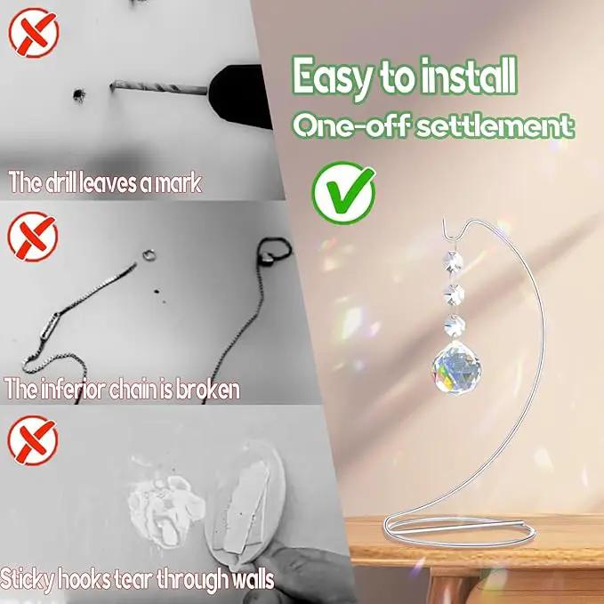 9-Inch Sympathy Gifts for Loss of Loved One,Memorial Gifts,40mm Crystal Suncatcher,Bereavement Gift Ideas,Condolences Gift for Mom Dad Friend Son Daughter Dog,Silver Stand and a Sympathy Card by GreenHaven Gardens