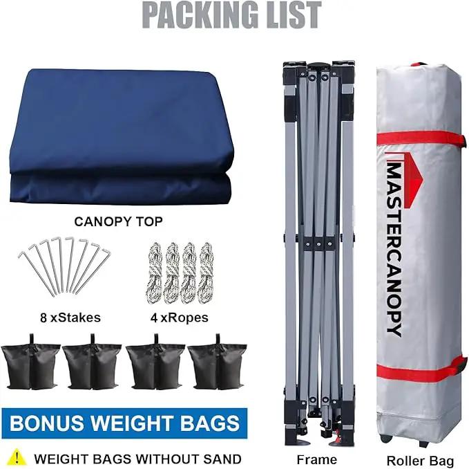 MASTERCANOPY Durable Pop-up Canopy Tent with Roller Bag (10x10, Navy Blue) by GreenHaven Gardens