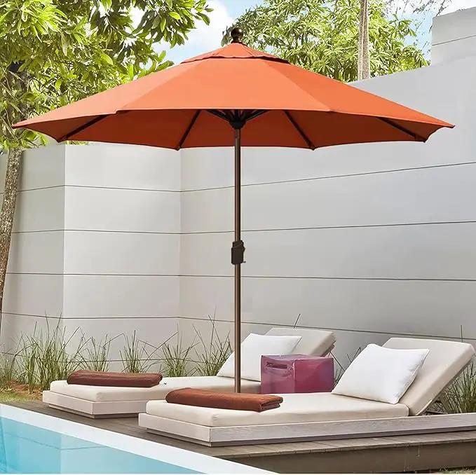 EliteShade USA 10-Year-Non-Fading 10Ft Market Umbrella Patio Umbrella Outdoor Table Umbrella with Ventilation, Rust by GreenHaven Gardens