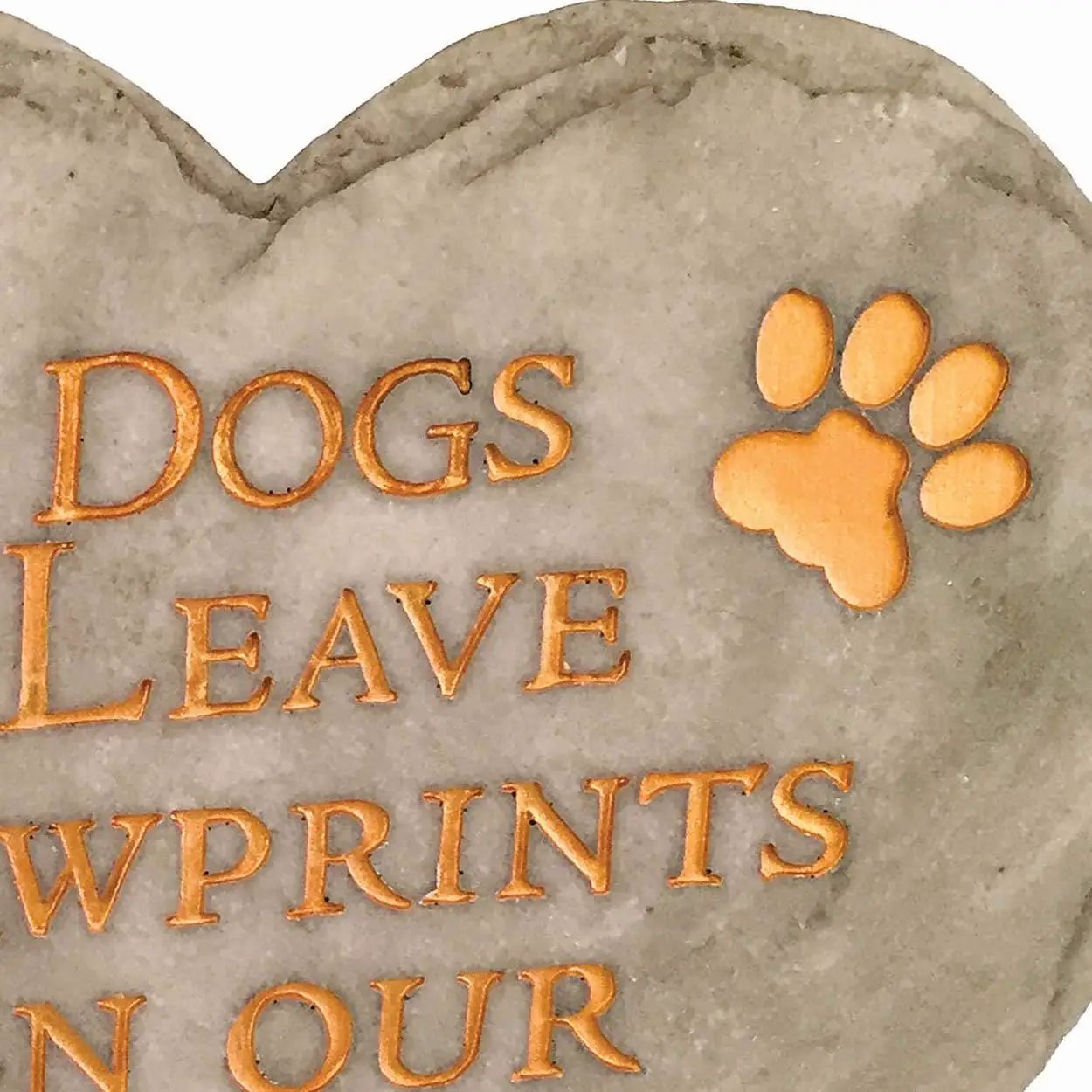 Spoontiques - Garden Décor - Dogs Leave Pawprints Stepping Stone - Decorative Stone for Garden by GreenHaven Gardens
