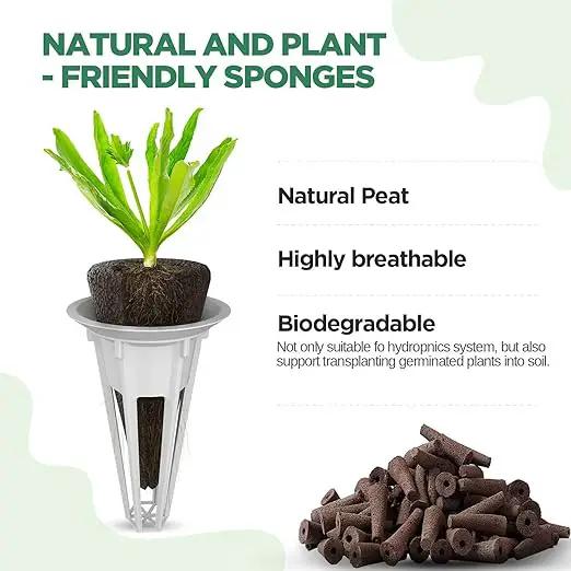 LetPot 172 Pcs Seed Pod Kits, Hydroponics Growing Sponges, Grow Anything Kit Pod for Hydroponic with 60 Sponges, 2 Nutrients, 25 Baskets, 60 Stickers, 25 Germination Domes by GreenHaven Gardens