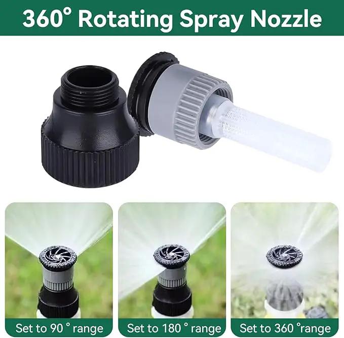 6PCS Lawn Sprinkler Garden Sprinkler, 360° Rotating Buried Spray Nozzle Large Area Coverage Automatic Lawn Sprinkler Heads G1/2 Female Thread Adjusted Watering Sprinkler for Lawn Yard Garden Planter by GreenHaven Gardens