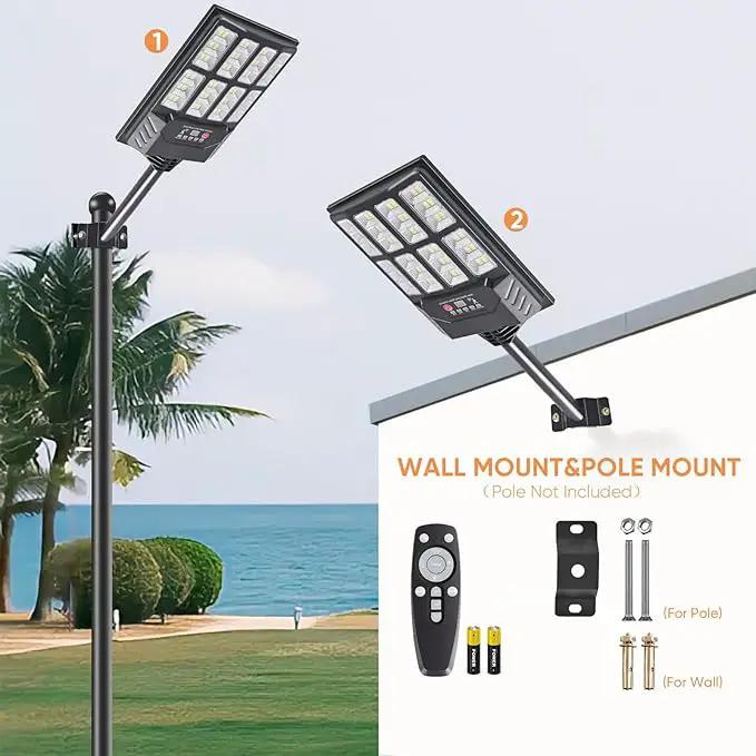6PACK Solar Lights Outdoor Waterproof, 6500K Dusk to Dawn Solar Street Light Motion Sensor with Remote Control, LED Security Light for Outside Garden Yard Parking Lot, Outdoor Flood Lights by GreenHaven Gardens
